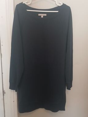 Banana Republic Black Crewneck Sweater Dress